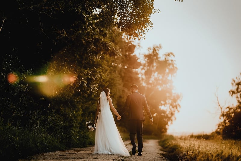 Groom in colored suit for unique attire concept